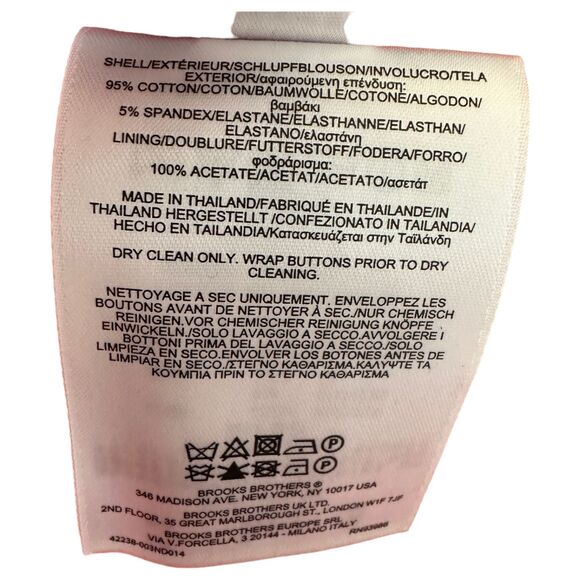 Brooks Brothers Button Military Skirt Pink Knee Length Size 14 - Picture 5 of 7